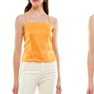 NWT‎ WAYF Women's Cantaloupe Just Friends Lace Back Cami, Size S